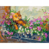  Любимый кот на отдыхе Раскраска картина по номерам на холсте 340-AS