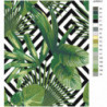 Тропические листья Раскраска картина по номерам на холсте
