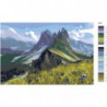 Горный пейзаж 80х120 Раскраска картина по номерам на холсте