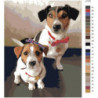 Две собаки джек рассел 80х100 Раскраска картина по номерам на холсте