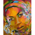 Арт-портрет африканки Раскраска картина по номерам на холсте