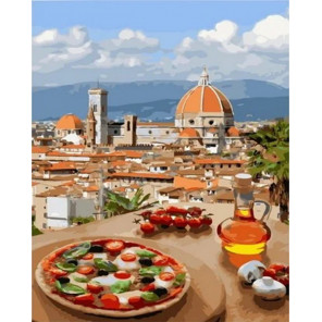  Пицца по-итальянски Раскраска картина по номерам на холсте MCA814
