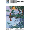 Сложность и количество цветов Русалка и единорог Раскраска картина по номерам на холсте MCA526