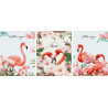  Грация фламинго Триптих Раскраска картина по номерам на холсте PX5279