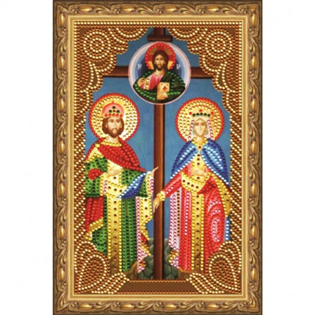  Святые Елена и Константин Алмазная вышивка мозаика на подрамнике CDX056