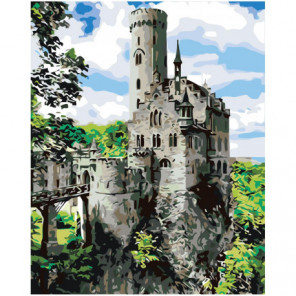 Замок Лихтенштейн Раскраска картина по номерам на холсте