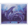Фото холста Дельфины в игре Алмазная мозаика на подрамнике LG223