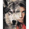 Девушка волчица Раскраска картина по номерам на холсте AIPA-a-dv11