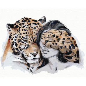  Оберег. Леопард Раскраска картина по номерам на холсте AIPA-NP1
