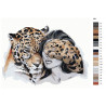 Холст с палитрой цветов Оберег. Леопард Раскраска картина по номерам на холсте AIPA-NP1-80x100