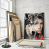 Пример в интерьере Девушка волчица Раскраска картина по номерам на холсте AIPA-a-dv11-100x125