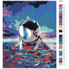 Палитра используемых цветов Астронавт в море Раскраска картина по номерам на холсте AAAA-RS001