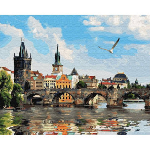  Знаменитые мосты Праги Раскраска картина по номерам на холсте ZX 23740
