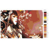 Палитра цветов Меч, бабочка и сакура Раскраска картина по номерам на холсте AAAA-FIR115