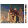 Палитра цветов Красный дракон Раскраска картина по номерам на холсте AAAA-GDS114-80x100