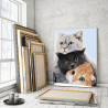 Пример в интерьере Три кота Раскраска картина по номерам на холсте AAAA-KT2-100x125