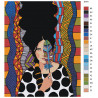 Палитра цветов Девушка и пёрышко Раскраска картина по номерам на холсте AAAA-DV01-80x100