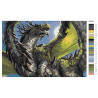  Зеленый дракон Раскраска картина по номерам на холсте AAAA-GDS112-80x120