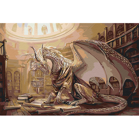  Мудрый дракон Раскраска картина по номерам на холсте AAAA-GDS116-80x120
