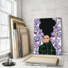 Пример в интерьере Девушка с сиреневыми цветами Раскраска картина по номерам на холсте AAAA-DV03-80x100