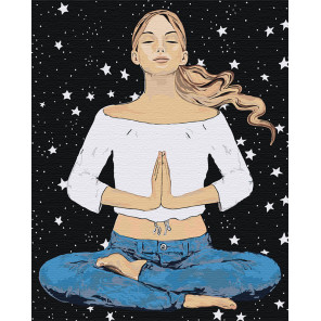  Медитация Раскраска картина по номерам на холсте AAAA-DV05