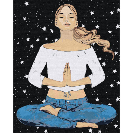  Медитация Раскраска картина по номерам на холсте AAAA-DV05