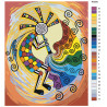 Палитра цветов Кокопелли. Этнический бог изобилия Раскраска картина по номерам на холсте AAAA-RS008-80x100