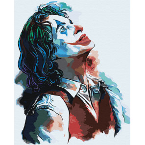  Джокер Раскраска картина по номерам на холсте с неоновыми красками AAAA-RS010-80x100