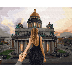  Следуй за мной. Санкт-Петербург Раскраска картина по номерам на холсте ZX 23662