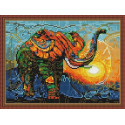 Слон на закате Алмазная вышивка мозаика на подрамнике