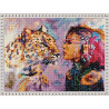  Девушка и леопард Алмазная вышивка мозаика на подрамнике EQ10383