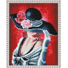  Шляпка с цветами Алмазная вышивка мозаика на подрамнике EQ10358
