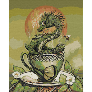  Хранитель зелёного чая. Дракон Раскраска картина по номерам на холсте AAAA-JV4-100x125