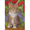 Котёнок в саду Раскраска по номерам на холсте KH0872