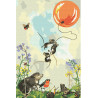  Мышата на воздушном шаре Раскраска по номерам на холсте KH0893