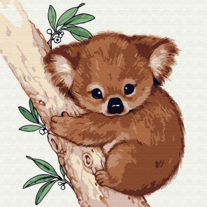  Маленькая коала Раскраска картина по номерам на холсте KH0827