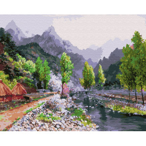  Весна в горах. Сунг Ли Раскраска картина по номерам на холсте KH0621