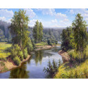 Проточная река Раскраска картина по номерам на холсте