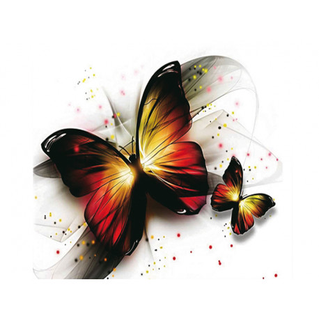  Утренние бабочки Алмазная частичная вышивка (мозаика) Molly KM0881
