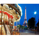 Вечерний Париж Алмазная мозаика вышивка на подрамнике Molly