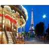  Вечерний Париж Алмазная мозаика вышивка на подрамнике Molly KM0656
