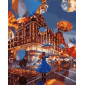 Парящие зонты Раскраска картина по номерам на холсте