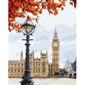  Англия. Осень Раскраска картина по номерам на холсте MCA915