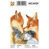 Сложность и количество цветов Влюбленные лисы Раскраска картина по номерам на холсте MCA929