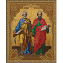 Святые Апостолы Петр и Павел Алмазная 5D мозаика с нанесенной рамкой на подрамнике Molly