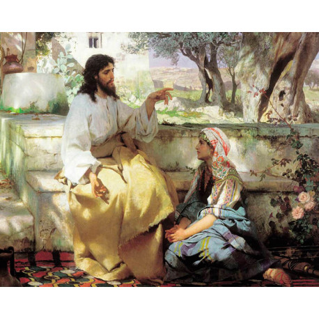 Христос и Самарянка Раскраска картина по номерам на холсте MG2155