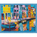 Радужная Венеция Алмазная мозаика на подрамнике