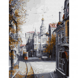  Ушедшая Москва Картина по номерам с цветной схемой на холсте KK0621
