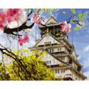 Японская весна Картина по номерам на дереве