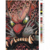 Японская маска дракона Раскраска картина по номерам на холсте